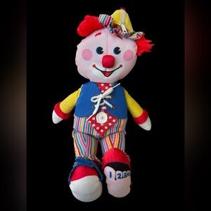 Fisher Price buttons and toes learn to dress 1984 Vintage Clown Plush 16”